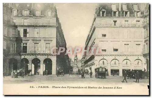 Paris Ansichtskarte AK Place des Pyramides et statue de Jeanne d&#39Arc