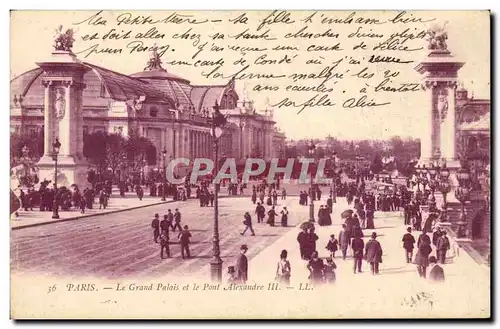 Paris Ansichtskarte AK Le grand Palais et le pont Alexandre III