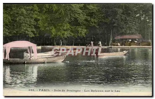 Paris Ansichtskarte AK Bois de Boulogne Les bateaux sur le lac