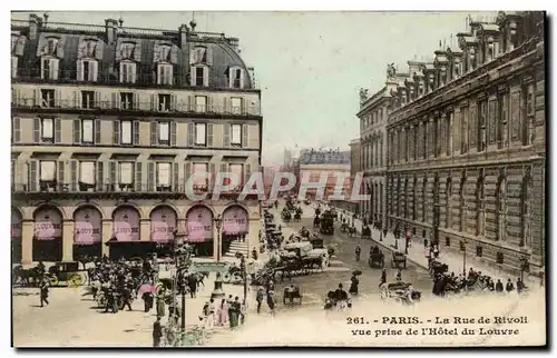 Paris Cartes postales la rue de Rivoli Vue prise de l&#39hotel du louvre