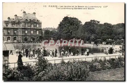 Paris - 6 - Les Jardins et le Bassin du Luxembourg Ansichtskarte AK