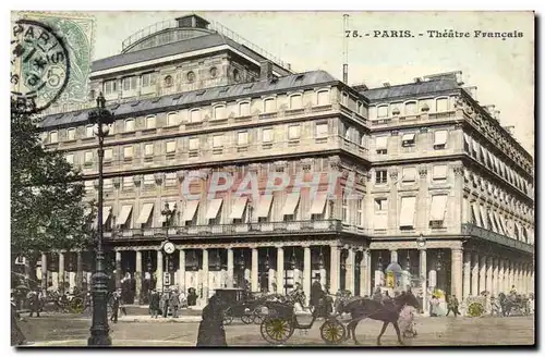 Paris - 1 - Theatre Francaise - caleche - Ansichtskarte AK