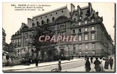 Paris - 5 - La Sorbonne - Fondee par Robet de Sorbon Ansichtskarte AK