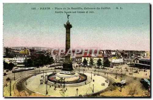 Paris - 11 - La Place Bastille - Colonne de Juillet - Cartes postales