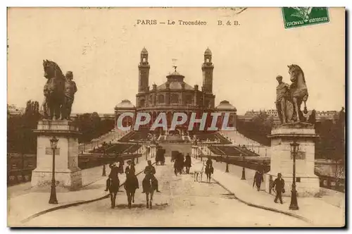 Paris - 16 - Le Trocadero - cheval - horse - Ansichtskarte AK