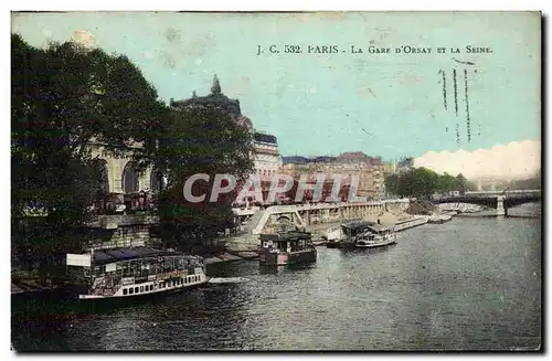 Paris - 7 - La Gare d&#39Orsay et la Seine - Cartes postales