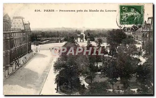 Paris - 1 - Panorama pris du Musee du Louvre - Cartes postales