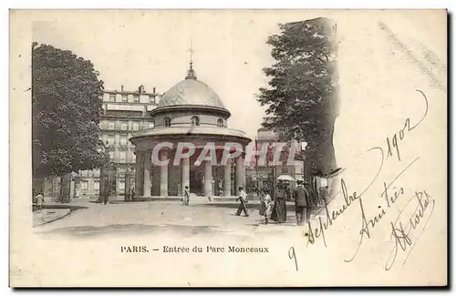 Paris - 8 - Entree du Parc Monceau - Ansichtskarte AK