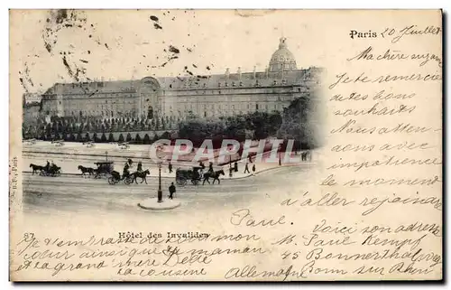 Paris - 7 - Hotel des Invalides - cheval - horse - Ansichtskarte AK