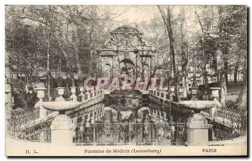 Paris - 6 - Jardin du Luxembourg - Fontaine de Medicis - Ansichtskarte AK