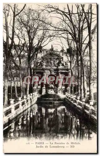 Paris - 6 - Jardin du Luxembourg - Fontaine de Medicis - Ansichtskarte AK