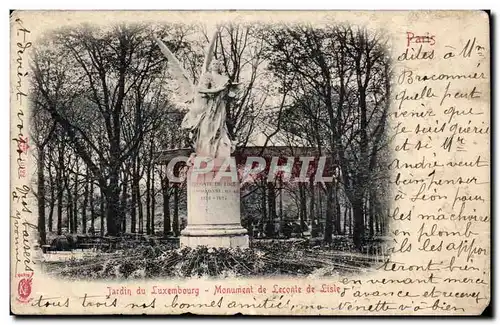 Paris - 6 - Jardin du Luxembourg - Monument de Leconte de Lisie - Ansichtskarte AK