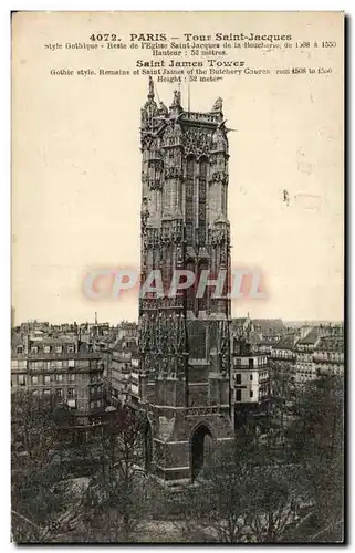 Paris - 4 - Tour St Jacques - Cartes postales