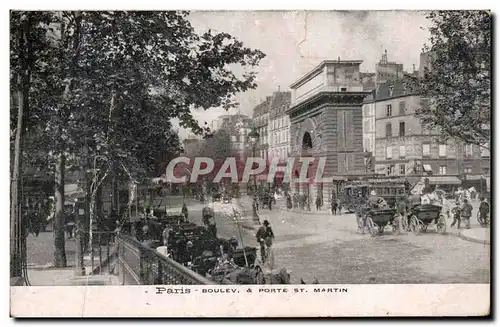 Paris - 10 - Boulevard et Porte St Martin - Cartes postales