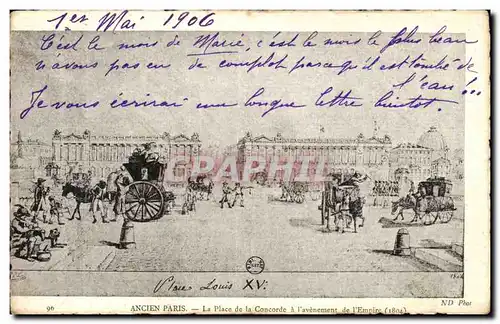 Paris - 8 - Place de la Concorde - Ancien Paris - Place Louis XV - illustration - Ansichtskarte AK