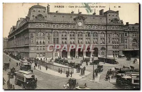 Paris - 8 - Gare Saint Lazare - Cour de Rome - Ansichtskarte AK