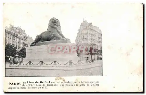 Paris - 14 - Le Lion de Belfort - Cartes postales