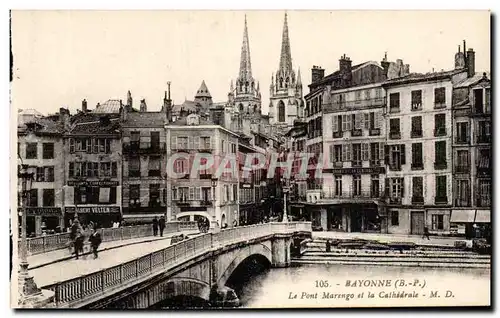 Bayonne - Le Pont Marengo et la Cathedrale - Ansichtskarte AK