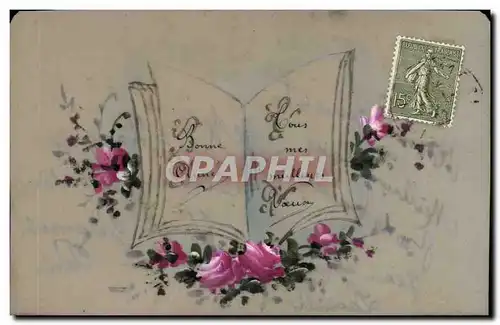 Fantaisie - Fetes - Bonne Annee - livre - book - Cartes postales