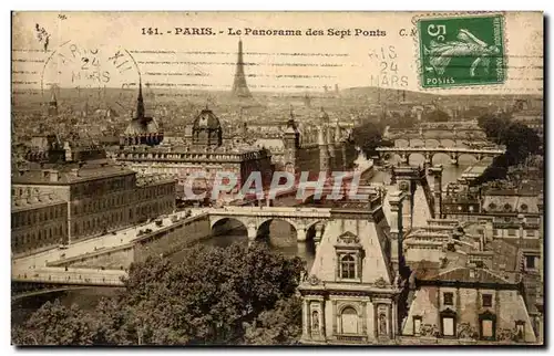 Paris - 1 - Le Panorama des Sept Ponts - Tour Eiffel - Eiffel Tower - Cartes postales