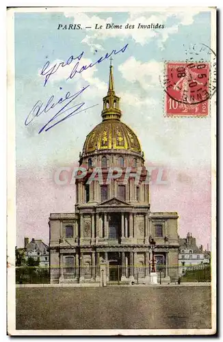 Paris - 7 - Dome des Invalides - Ansichtskarte AK