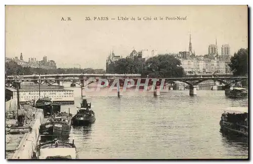 Paris - 1 - L&#39Isle de la CIte et le Pont Neuf - Cartes postales