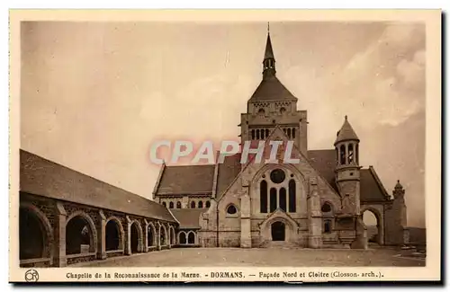 Dormans - Chapelle de la Reconnaisance de la Marne - Facade Nord et Cloitre Cartes postales