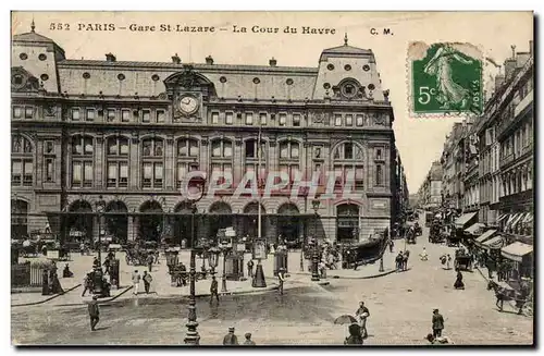 Paris - 8 - La Gare Saint Lazare - La Cour du Havre - Cartes postales