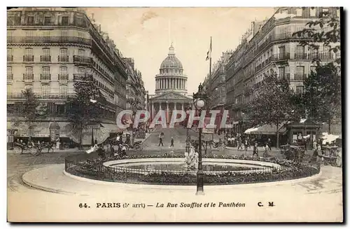 Paris - 5 - La Rue Souffot et le Pantheon- Ansichtskarte AK