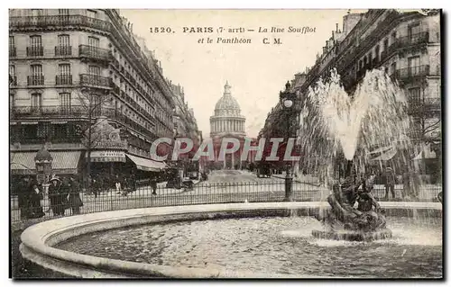 Paris - 5 - La Rue Souffot et le Pantheon- Ansichtskarte AK