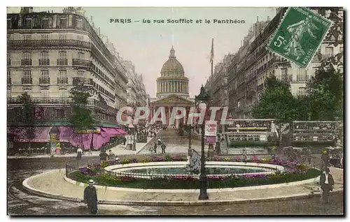 Paris - 5 - La Rue Souffot et le Pantheon- Ansichtskarte AK