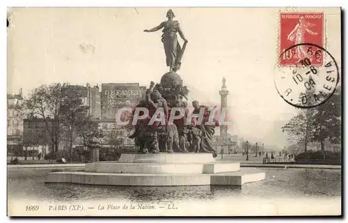 Paris - 11 - La Place de la Nation Ansichtskarte AK