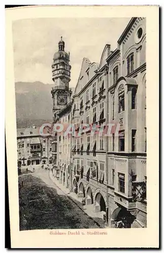 Austriche - a�sterreich - Tyrol - Tirol - Innsbruck - Goldenes Dachl et Stadtturm Cartes postales