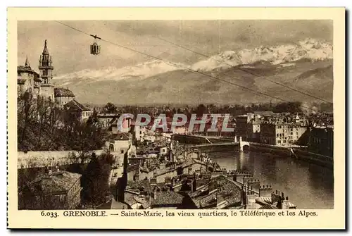 Grenoble - Sainte Marie - Les Vieux Quartiers - Teleferique - Les Alpes Ansichtskarte AK