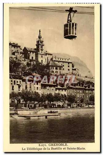 Grenoble - Le Teleferique de la Bastille et Sainte Marie Ansichtskarte AK