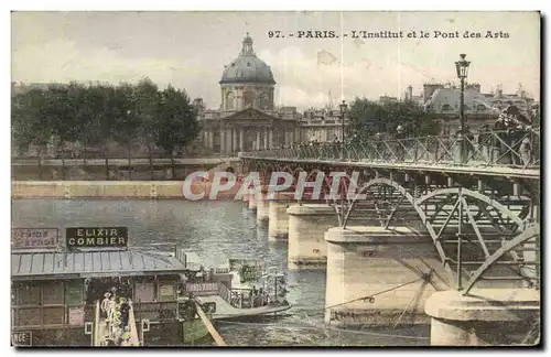 Paris - L&#39Institut et le Pont des Arts - Elixir Combier - Ansichtskarte AK