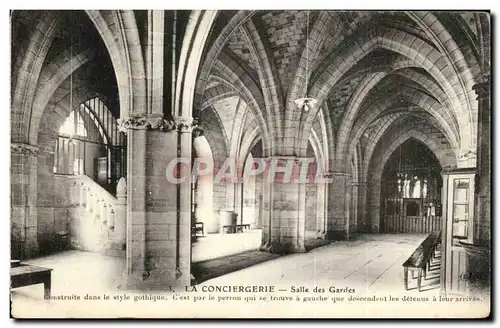 Paris - 1 - La Conciergerie - Salle des Gardes - Ansichtskarte AK