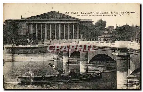 Paris - 1 - La Chambre des Deputes et le Pont de la Concorde - Cartes postales