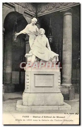 Paris -1 - Statue d&#39Alfred de Musset - Cartes postales