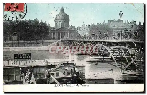 Paris - 1 - L&#39Institut de France et Pont des Arts - Elixir Combier - Ansichtskarte AK