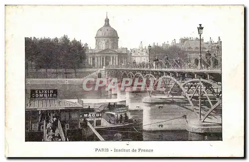 Paris - 1 - L&#39Institut de France et Pont des Arts - Elixir Combier - Ansichtskarte AK