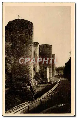 Loches - Le Chateau - Facade Occidentale Ansichtskarte AK