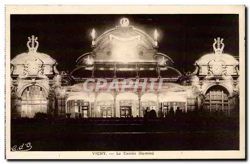 Vichy - Le Casino Illumine Cartes postales