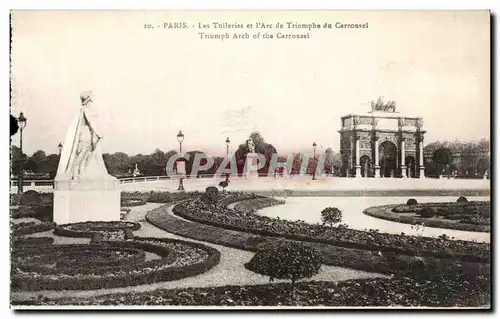 Paris - 1 - Tuileries et L&#39Arc de Triomphe du carrousel Cartes postales