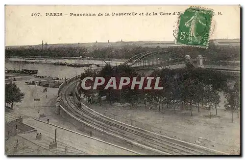 Paris - 14 - Panorama de la Passerelle - Gare d&#39Austerlitz - - Cartes postales