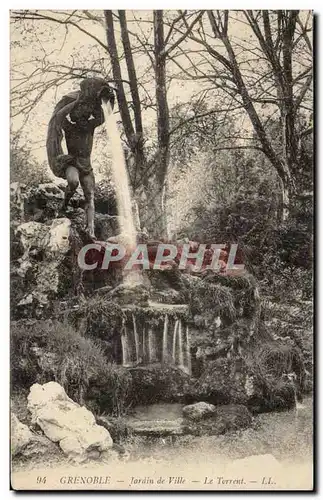 Grenoble Ansichtskarte AK Jardin de ville Le torrent