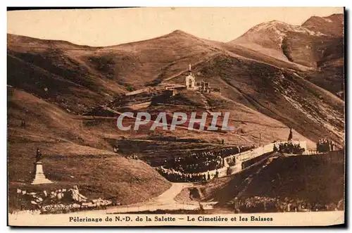 Cartes postales Pelerinage de ND de SAlette Le cimetiere et les Baisses