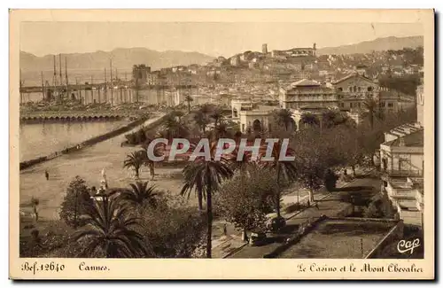 Cartes postales Cannes Le casino et le Mont chevalier