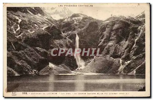 Cartes postales Environs de Luchon La grande cascade et le pic Quairat