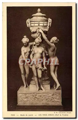 Ansichtskarte AK Paris Musee du Louvre Les trois graces (motif de pendule)